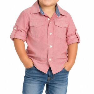 🔥5 for $30🔥 Paper Denim & Cloth Boys Button up Cuffed Shirt | Size 2T